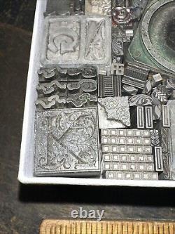 Vintage Letterpress Printers Block Type Cuts Dingbats Variety of Designs! #V