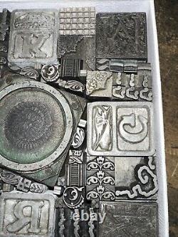 Vintage Letterpress Printers Block Type Cuts Dingbats Variety of Designs! #V