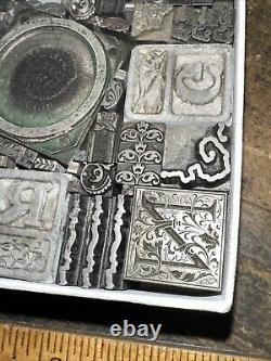 Vintage Letterpress Printers Block Type Cuts Dingbats Variety of Designs! #V