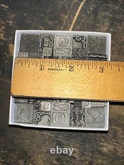 Vintage Letterpress Printers Block Type Cuts Dingbats Variety of Designs! #V