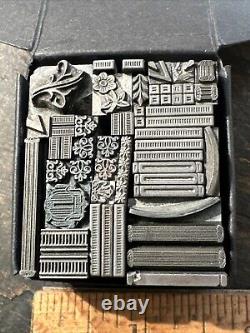 Vintage Letterpress Printers Block Type Cuts Dingbats Variety of Designs #i