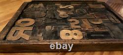 Vintage Letterpress Printers Blocks Letters Dada Wooden Sculpture Abstract