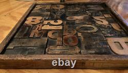Vintage Letterpress Printers Blocks Letters Dada Wooden Sculpture Abstract