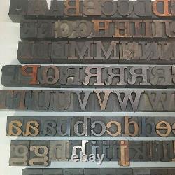 Vintage Letterpress Printing Wood Letter Blocks 1 5/16 Uppercase Lowercase lot3