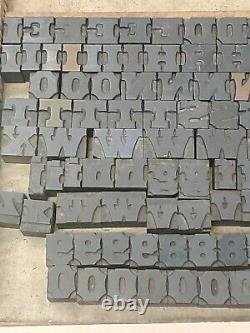 Vintage Letterpress Printing Wood Letter Blocks 1 Over 275 Pieces! Lot16