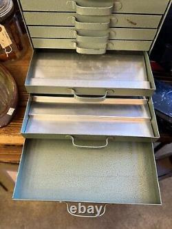 Vintage Letterpress Rubber Letters and Numbers in Metal Drawer Casement