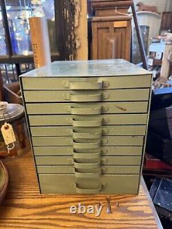 Vintage Letterpress Rubber Letters and Numbers in Metal Drawer Casement