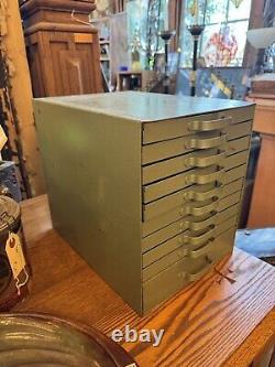 Vintage Letterpress Rubber Letters and Numbers in Metal Drawer Casement