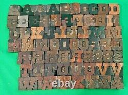 Vintage Letterpress Wood/wooden Printing Block Typography 16 line set 8 Picas