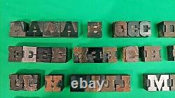 Vintage Letterpress Wood/wooden Printing Block Typography 16 line set 8 Picas