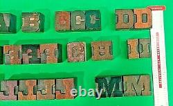 Vintage Letterpress Wood/wooden Printing Block Typography 16 line set 8 Picas