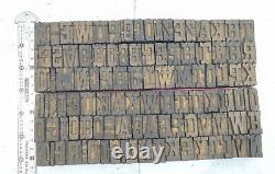Vintage Letterpress wood/wooden printing type block 106 pc 26mm #TP117