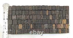 Vintage Letterpress wood/wooden printing type block 114 pc 17mm#TP-101