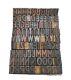 Vintage Letterpress Wood/wooden Printing Type Block Typography 104 Pc 50mm#ft-2