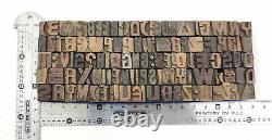 Vintage Letterpress wood/wooden printing type block typography 109pc 13mm#TP-268