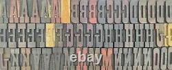 Vintage Letterpress wood/wooden printing type block typography 115 pc 50mm#TP-90