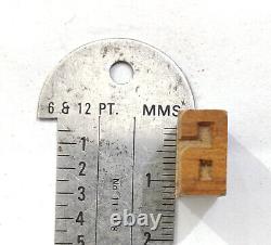 Vintage Letterpress wood/wooden printing type block typography 119pc 13mm#TP-241