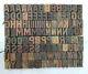 Vintage Letterpress Wood/wooden Printing Type Block Typography 120 Pc 27mm#tp-50