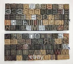 Vintage Letterpress wood/wooden printing type block typography 120pc 21mm#TP-161