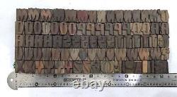 Vintage Letterpress wood/wooden printing type block typography 178 pc 16mm#LB326