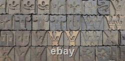 Vintage Letterpress wood/wooden printing type block typography 86pc 26mm#TP-186