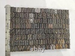 Vintage Letterpress wood/wooden printing type blocks typography 108pc 21mm #LB80