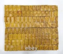 Vintage Letterpress wood/wooden printing type blocks typography 110pc 32mm LB111