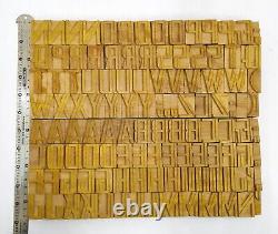 Vintage Letterpress wood/wooden printing type blocks typography 110pc 32mm LB111