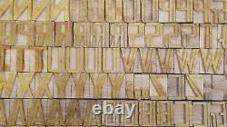 Vintage Letterpress wood/wooden printing type blocks typography 110pc 32mm LB111