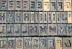 Vintage Letterpress wood/wooden printing type blocks typography 121 pc 35mm#LB25
