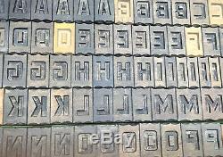 Vintage Letterpress wood/wooden printing type blocks typography 121 pc 35mm#LB25