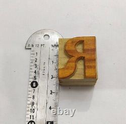 Vintage Letterpress wood/wooden printing type blocks typography 123pc 25mm #LB73