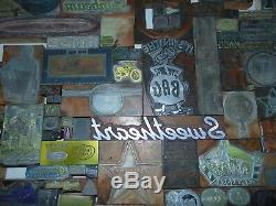 Vintage Lot 150 Letterpress Printing Printers Blocks