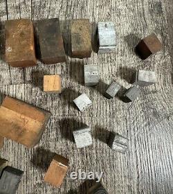 Vintage Lot Letter Press Printer Blocks Advertisement 45+ Texaco Florida AAA VW