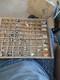 Vintage Metal Letterpress Print Type 24pt Franklin Gothic 107 With Drawer