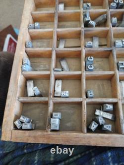 Vintage Metal Letterpress Print Type 24pt Franklin Gothic 107 With Drawer
