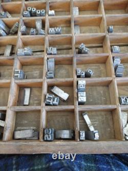 Vintage Metal Letterpress Print Type 24pt Franklin Gothic 107 With Drawer