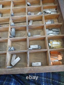 Vintage Metal Letterpress Print Type 24pt Franklin Gothic 107 With Drawer