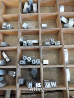 Vintage Metal Letterpress Print Type 24pt Franklin Gothic 107 With Drawer