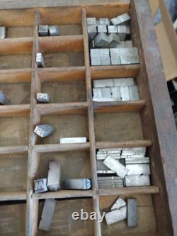Vintage Metal Letterpress Print Type 24pt Franklin Gothic 107 With Drawer