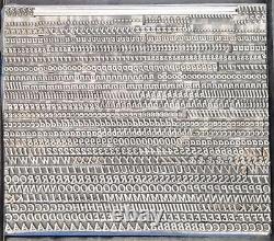Vintage Metal Letterpress Printing Type 18pt Cheltenham Italic A54 13#