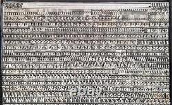 Vintage Metal Letterpress Printing Type 18pt Cheltenham Italic A54 13#