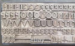 Vintage Metal Letterpress Printing Type 24pt Cheltenham Inline CAPS C76 4#
