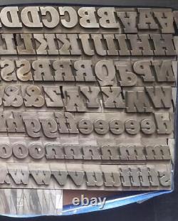 Vintage Metal Letterpress Type ATF #599 60pt Stymie Black Italic C02 20#