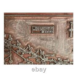 Vintage Printer's Block AAA Roadmap of Early Pennsylvania PA 1930's