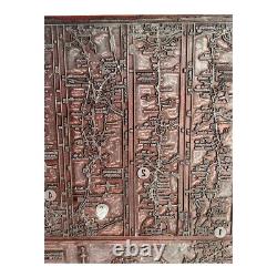 Vintage Printer's Block AAA Roadmap of Early Pennsylvania PA 1930's
