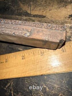 Vintage Printer's Block McGraw-Hill Book Co. Early Block Copper Face! N. Y