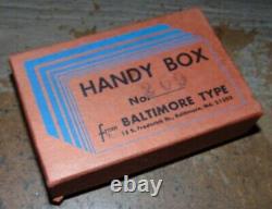 Vintage Printing Letterpress Printers Block Complete Handy Box Witch Bat Deer