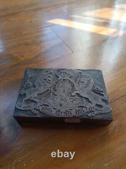 Vintage Printing Letterpress Printers Block Queen Victorias Cipher