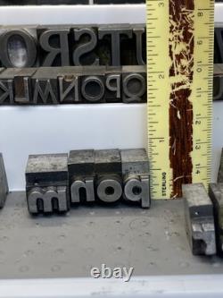 Vintage Printing Press Letters, Numbers, Punctuation, Mixed (146 PCs)